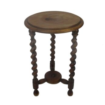 Small Barley Twist Tripod Side Display Table Pedestal Plant Bonsai Stand 19.68"