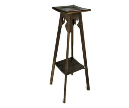 Art Nouveau Pedestal Table Plant Flower Stand Side Table 2 Tier Art Deco   Barn Country Style  35.43"
