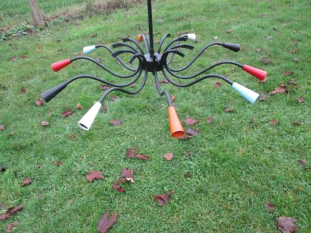 10 Arm Era Stilnovo Mid Century Sputnik Chandelier Ceiling Lamp Vintage space age Spider Lamp