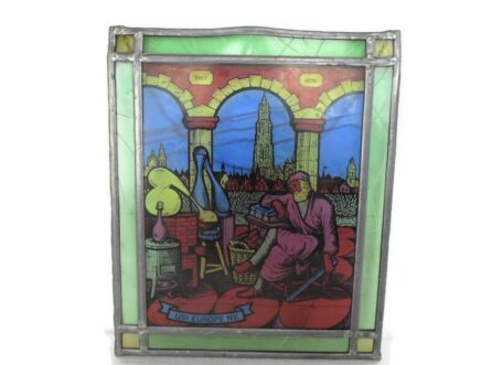 beautiful Vintage Stained Leaded Glass Art Panel Usi Europe