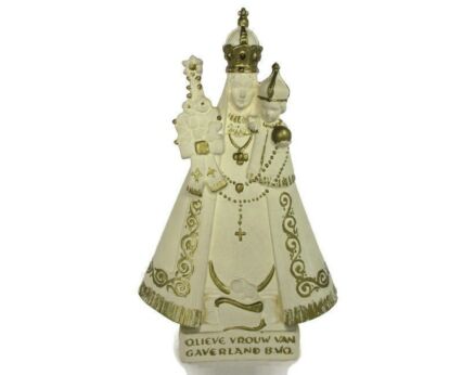 Statue Our Lady of Gaverland Virgin Mary Infant Jesus Collector HTF Plaster 10.62"