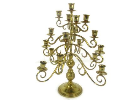 Candle Holder Candle stick Candelabra 4 tier 17 candles!! Gorgeous rare Brass