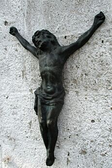 Gorgeous Antique Brass Bronze Corpus Jesus Christ Church 19th 20th Century 19.69"