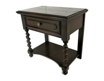 Barley Twist Nightstand Side Table Cabinet Hallway Desk Furniture Drawer Beautiful Writing Table