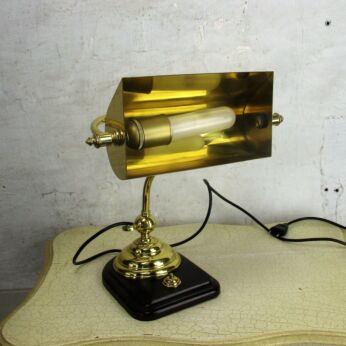 Vintage Industrial Desk Bank Lamp Steampunk Adjustable Working Mid Century