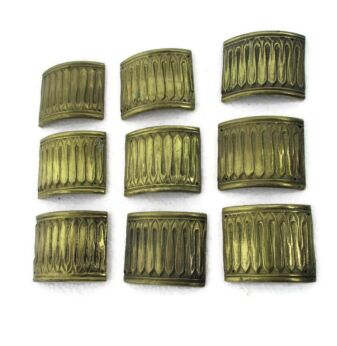 9 pcs Antique Cast Brass Furniture Trim Hardware Reclaimed