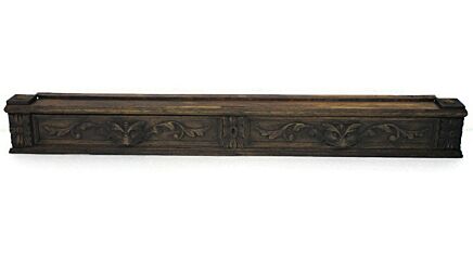 Ornate Carved Wood Coat Kitchen hat Rack Reclaimed Pediment Framed Gothic antique