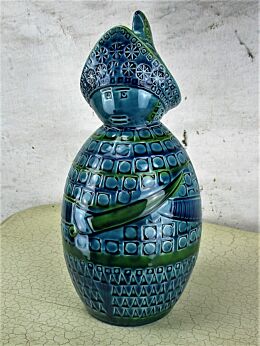 Lovely large vintage Italian Ceramic Figurine lamp base figure era Bitossi Aldo Londi   