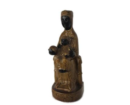 Our Lady Of Montserrat Black Madonna Virgin La Moreneta Statue Plaster 10.23"
