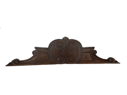 Couple Corbels Hand Carved Wood Pediment Over Door Ornate Architectural Heads