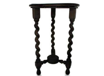 Barley Twist Tripod Side Display Table Pedestal Plant Bonsai Stand Barn Country Farmhouse 18.7"