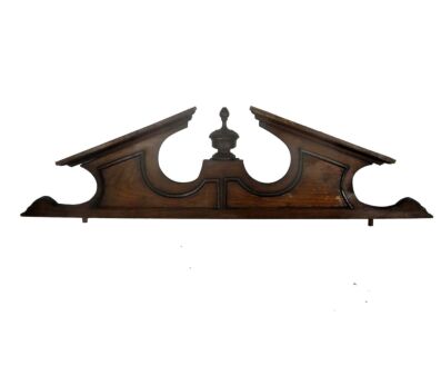 Antique French Hand Carved Wood Pediment Spindle Ornate Over door Architectural Reclaimed