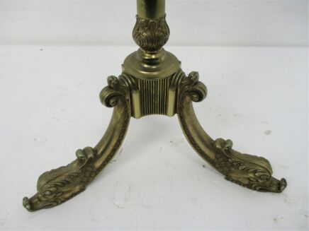 Standing Hall Tree Coat Hallway Rack Ornate Brass Hollywood regency Heavy Rococo