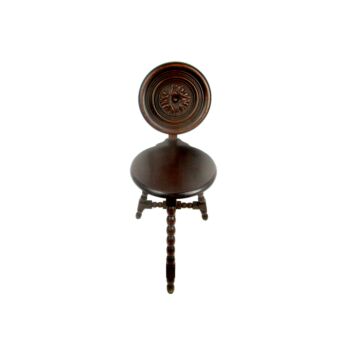 hand Carved Wood Chair Crutch Pedestal Plant Flower Stand Bobbin Legs Edwardian Style HTF Gorgeous