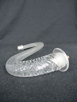 Venetian Murano Part Chandelier Arm Hand Blown Clear Art Glass Italy reclaimed