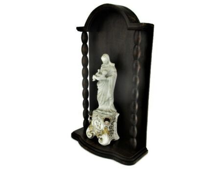 hand Carved Wooden Chapel Niche for Statue Bobbin Edwardian style Standing Lovely