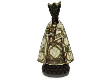 Black Madonna De Hal Halle Virgin Mary Statue Figurine Plaster Collector HTF 11.61