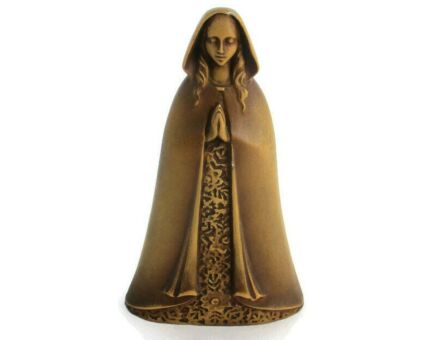 Art Deco Our Lady Madonna Statue Plaster Virgin Mary Infant HTF Signed