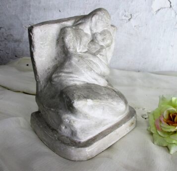 Statue Plaster Sculpture Signed Louis Ludwig 1856-1925 Mother Child Tenderness