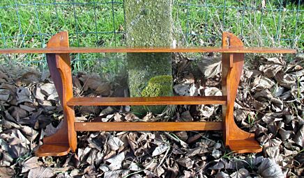 Vintage Reddish Wooden kitchen Spice Rack Shelve English Rustic Authentic