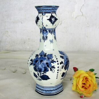 Small Bulb Vase Delft Holland Blue White Porcelain Marked Royal Goedewaagen