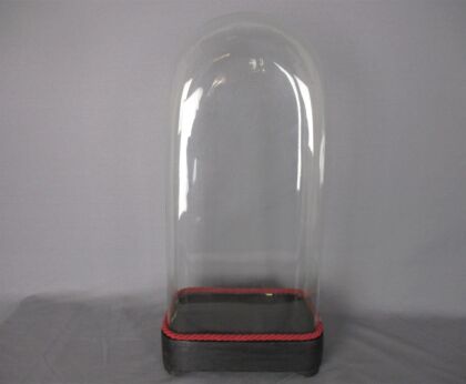 Antique Victorian Rectangular Square Hand Blown Glass Globe Dome HTF 20" 9.84"