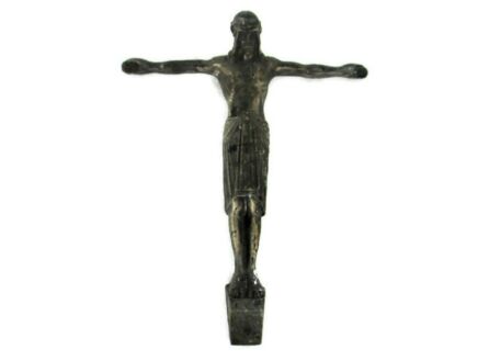 Antique Brass  Corpus Modernist Small Jesus Christ Saviour