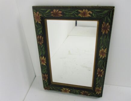 Large Romantic Mirror Plaster and Wooden Frame Flowers Hallway Bedroom Beautiful