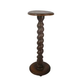 Barley Twist Wooden Side Wine Display Table Pedestal Plant Bonsai Flower Stand 32.48"