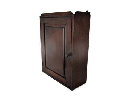 Vintage Kitchen Apothecary Medicine Wall Bathroom Cabinet Beveled Glass Mirror Inside Boat Ship Cabinet
