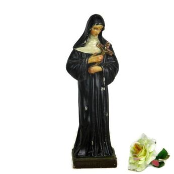 HTF Statue St Saint Rita of Cascia Resin Patroness Impossible Causes Bees 12.59"