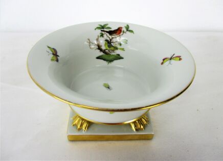 Jardiniere Nail Vase Planter Birds Butterflies Herend Hungary Footed Paw Legs Gorgeous Marked