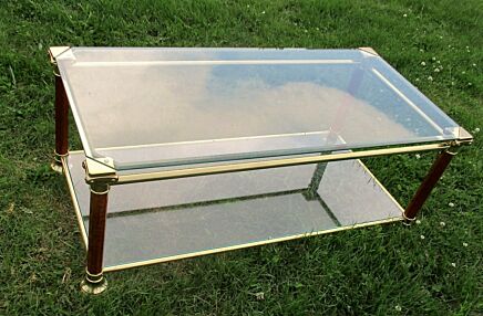 French Coffee Table Glass Top
