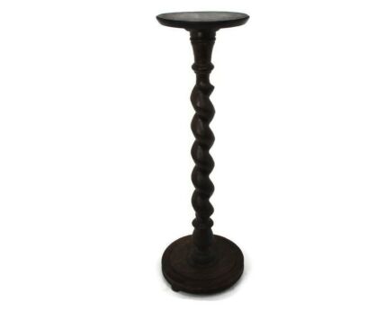 XL Hand Carved Wood Barley Twist Side Display Table Pedestal Plant Stand 39.96"