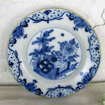 19th Century Hand Painted Delfts Delft Blue Holland Plate Decorative Collector