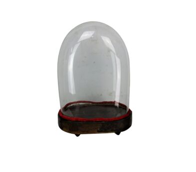 Antique Victorian Oval Hand Blown Glass Globe Dome Steampunk Clock 15.7" x 12"