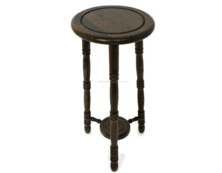 Tall Hand Carved wood Tripod Milking Stool Pedestal Table Plant Flower Bonsai Stand Side Table Barn Country Style French oak