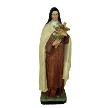 Large Statue Plaster St Therese Lisieux Little Flower of Jesus Chapel 21.65"