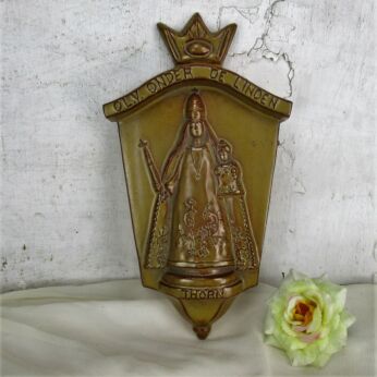 Our Lady Onder De linden Thorn Statue Wall Hanging HTF Virgin Loreto Infant