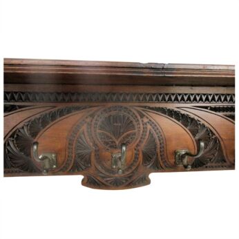 L Gorgeous French Hand Carved Wood Kitchen hat Rack Ornate 46.85"