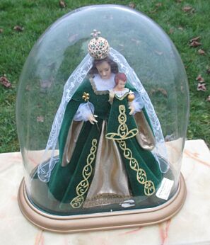 Vintage Madonna Virgin Mary Baby Jesus Dome Globe Bottigelli La Vierge NOS