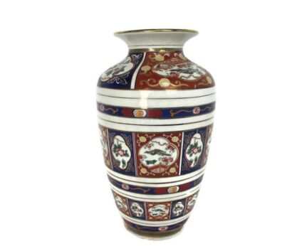 Vintage Capodimonte Porcelain Vase Keramos Chinese Style Lovely Rare