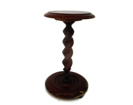 Barley Twist Wooden Side Display Table Pedestal Plant Stand 20.07"