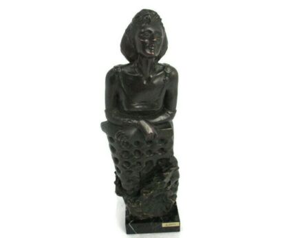 Llarga designed by A. Paor Bronze Statue Sculpture Marble Base Art Work Spain