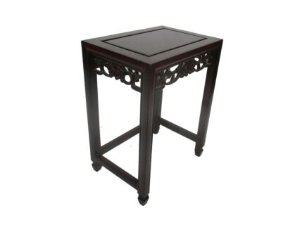 Rosewood sweet little side wine table ornate pedestal