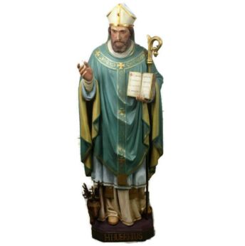 XXL Antique 1900 Altar Church Quality Statue Saint Hubertus Stag HTF 40.55" WOW