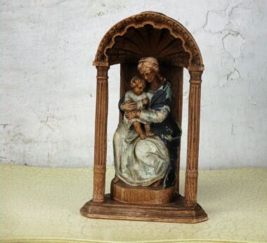 Statue Our Lady Virgin Mary Madonna Infant Child Chapel Niche Shrine Resin HTF