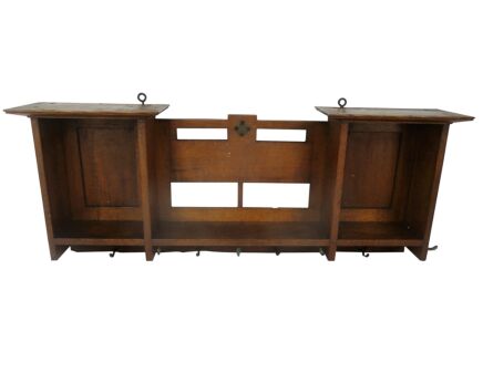 Funky Hand Carved Wood Oak Coat Kitchen hat Rack bathroom Kitchen Cabinet