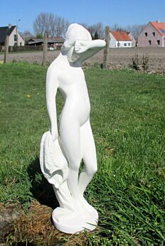 Large Plaster Statuette Statue sculpture Nude Woman Goddess 25"