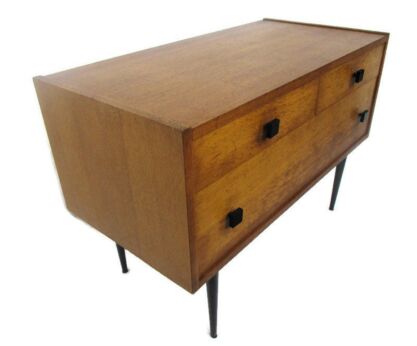 Retro Vintage Vanity Dresser Bedroom Cabinet Mid Century Modern Funky Chest of Drawers Commode